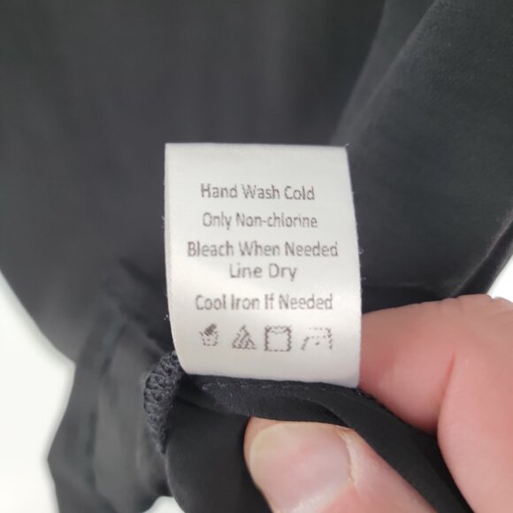 Hazel Black Sheer Ruffle Sleeve Blouse L – Elegant Layered Top - Work to Wknd - Picture 9 of 11